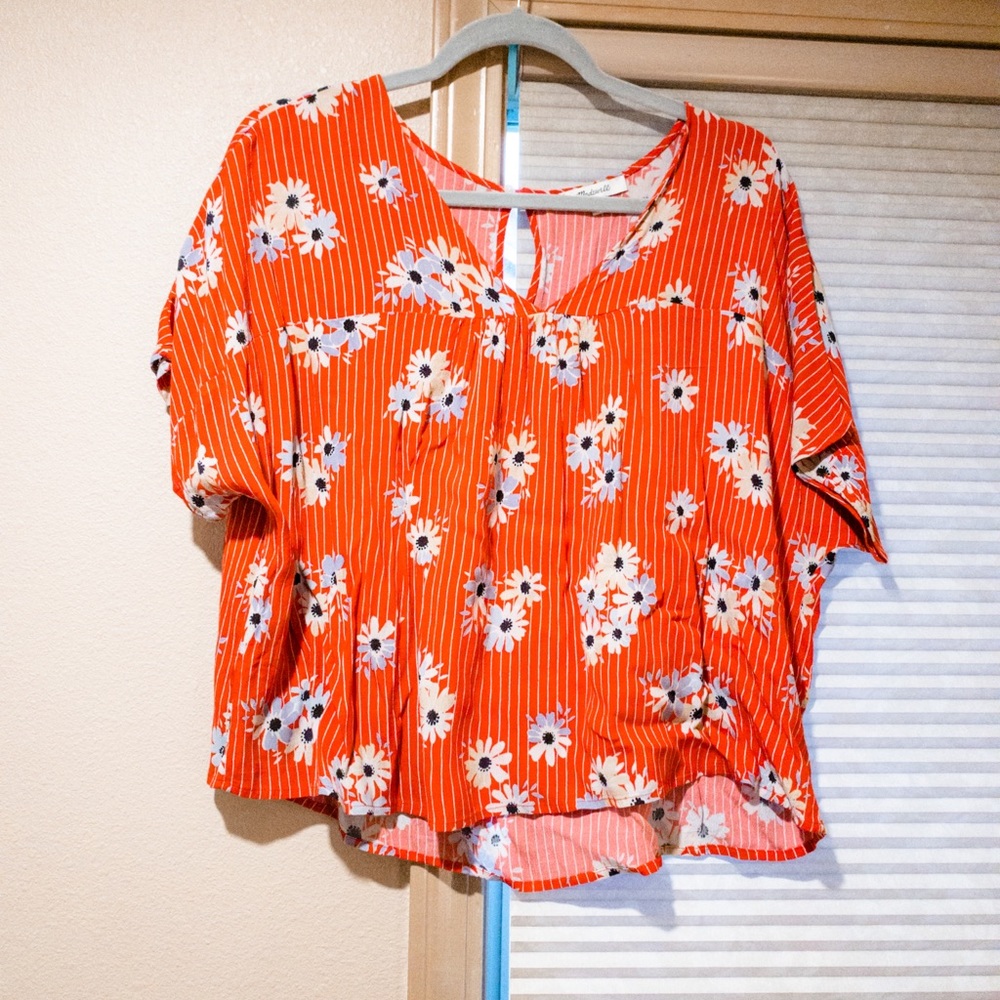 Madewell floral blouse